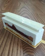 Lemon Almond Moist Cake with Star Anise Berry Insert